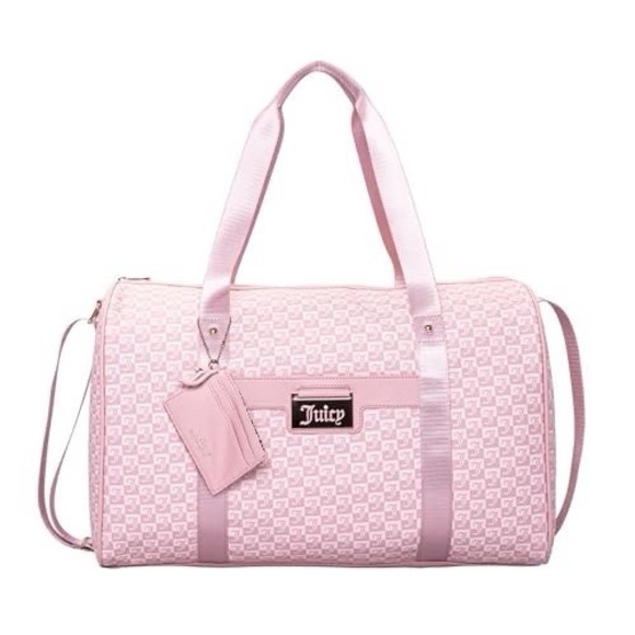 Juicy Couture Miss Juicy Weekender Bag With Card Case & Charm Pink J Charm NWT